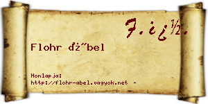 Flohr Ábel névjegykártya