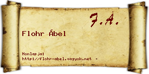 Flohr Ábel névjegykártya
