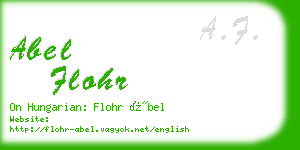 abel flohr business card